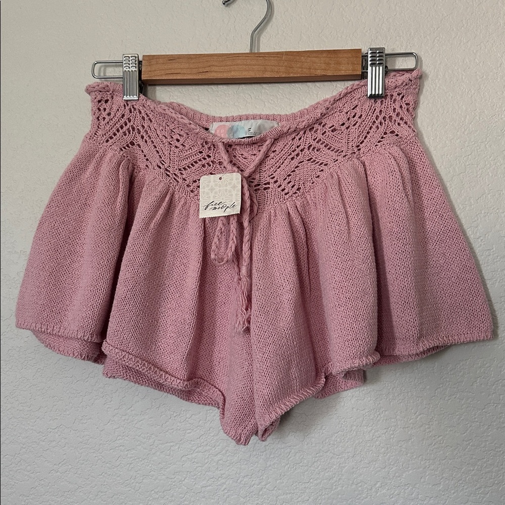 Free People Beach Lily Knit Fauxchet Shorts